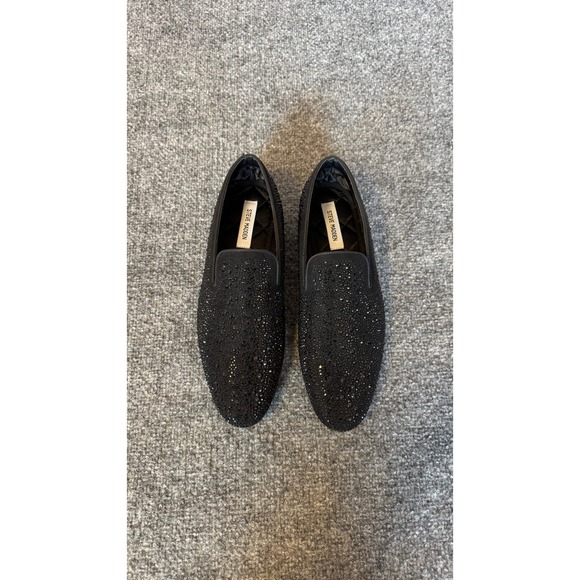 Steve Madden Mens Black Rhinestone Loafers Dress Shoes SZ 9.5 main image 8